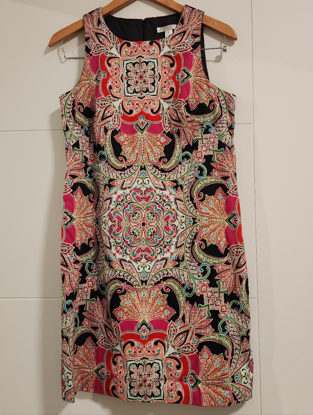 Paisley Cotton Sleeveless Mini Dress